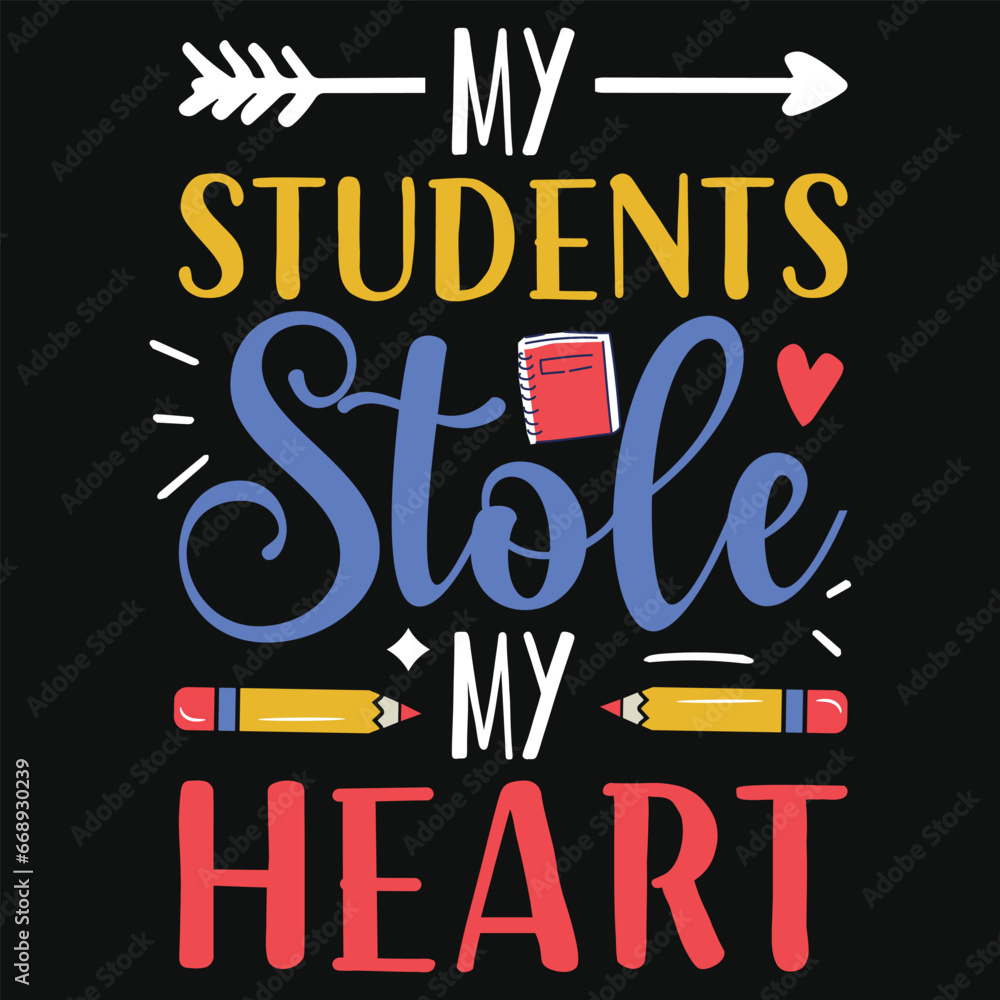 Fototapeta premium Best awesome elementary school teaching or teacher's typographic tshirt design