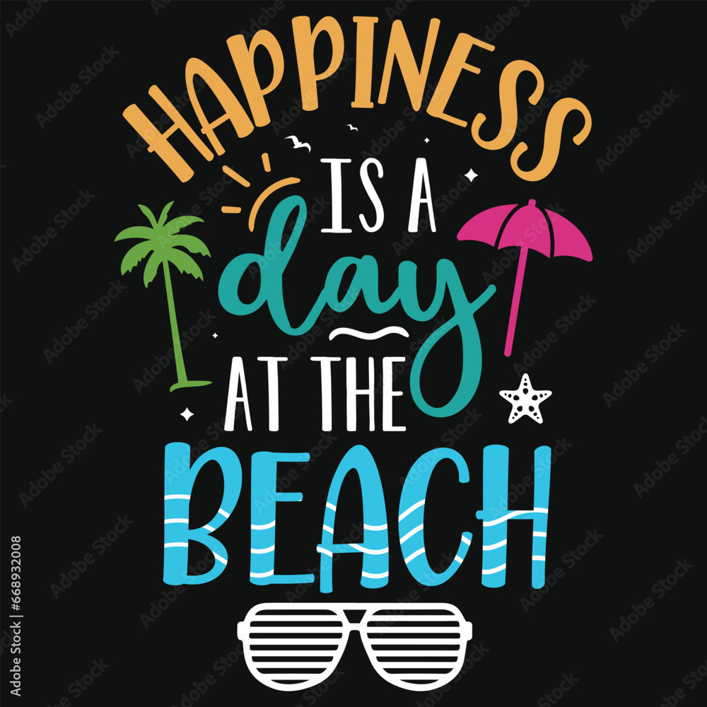 Obraz premium Best awesome summer sea beaches typography tshirt design