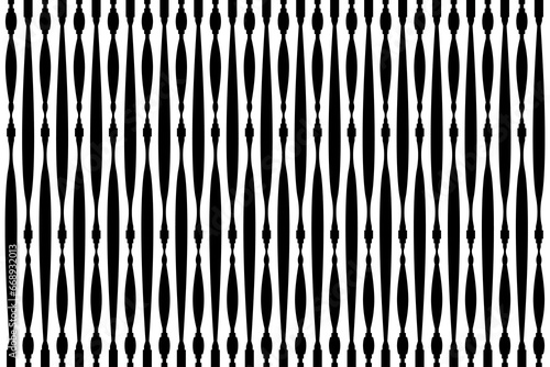 Abstract of balustrade pattern vector. Design european style of stripe white on black background. Design print for texture, 3d, rendering, architecture, interior,wallpaper. Set 3 photo