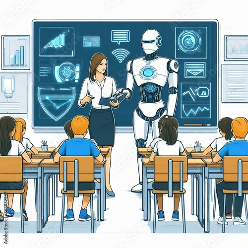 teaching ai education robot class teacher student new era