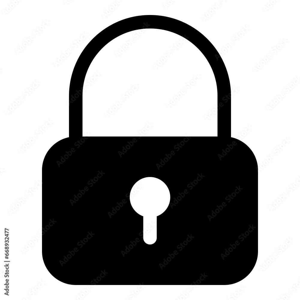 Padlock icon for safety and protection Padlock icon for safety and protection