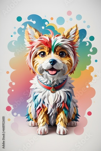 Georgie's dog has fantastic swirls - trendy t-shirt design. 