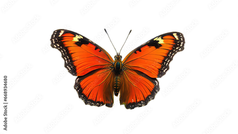 Naklejka premium Butterfly isolated on white png transparent background