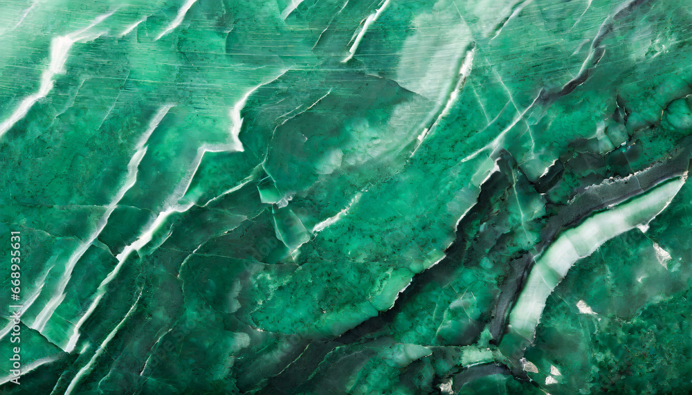 malachite stone texture background in contrast green color for unique design