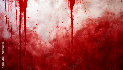 red background scary bloody wall white wall with blood splatter for halloween background