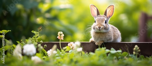Garden rabbit appears remorseful