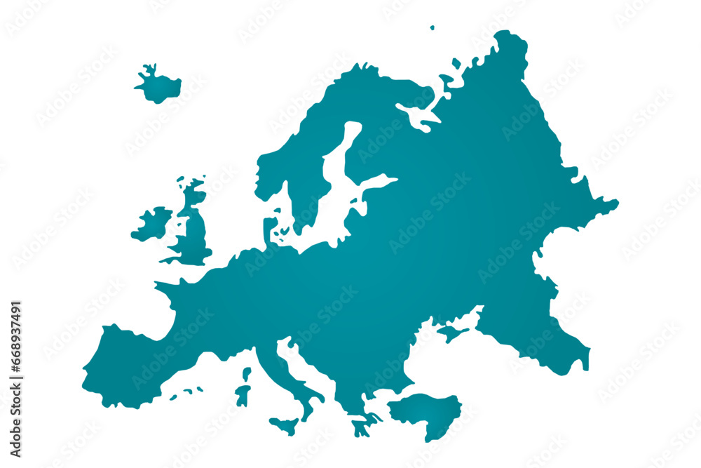 Obraz premium Europe map illustration. Vector design.