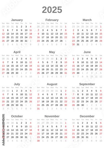 calendar for 2025