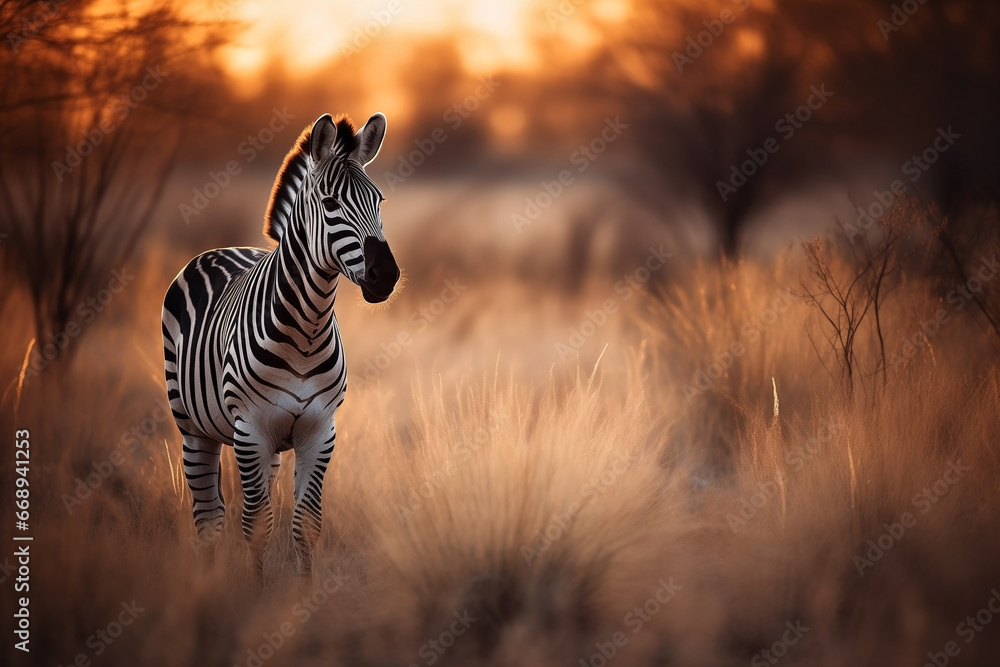 Obraz premium plains zebra, equus quagga, equus burchellii, common zebra, Kruger national park