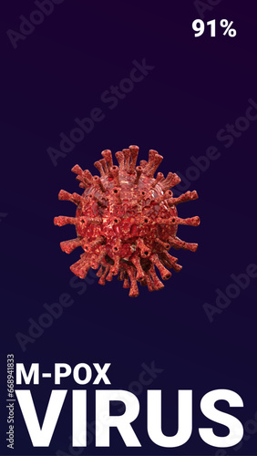 Mpox virus 3D object with different format