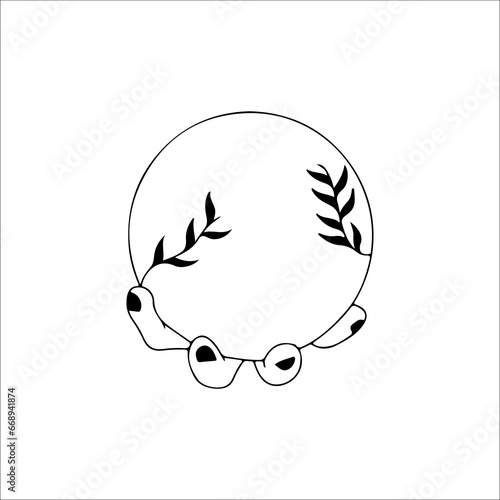 vector illustration of crystal ball