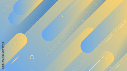 Modern Abstract Background with Tilt Diagonal Lines Fluid Liquid Motion and Orange Blue Gradient Color