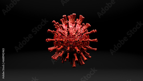 Mpox virus microscope vision photo