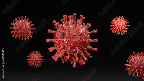 Mpox virus microscope vision photo