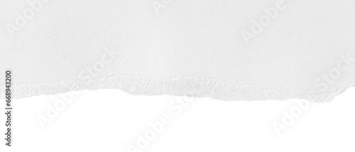 White ripped paper torn edges strips isolated on transparent background PNG file