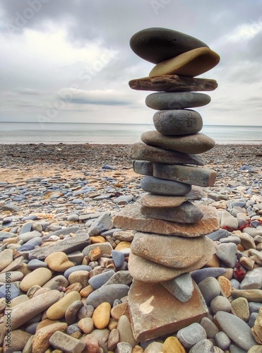 Canvas Print stack of stones