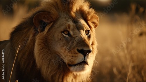 African male lion headshot  © tomruethai