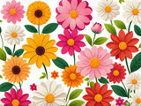 Floral decorative flowers floral bouquet garden floral patterns background with soft colors