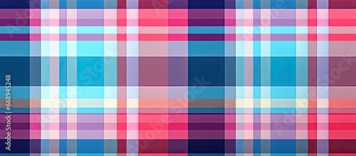 Colorful tartan pattern with intersecting stripes for fashion design or digital printing background