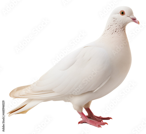 White pigeon isolated.