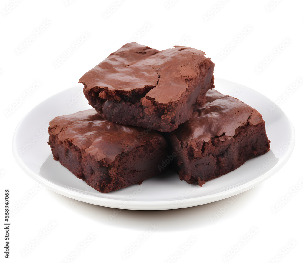 a plate of mouth-watering brownies 