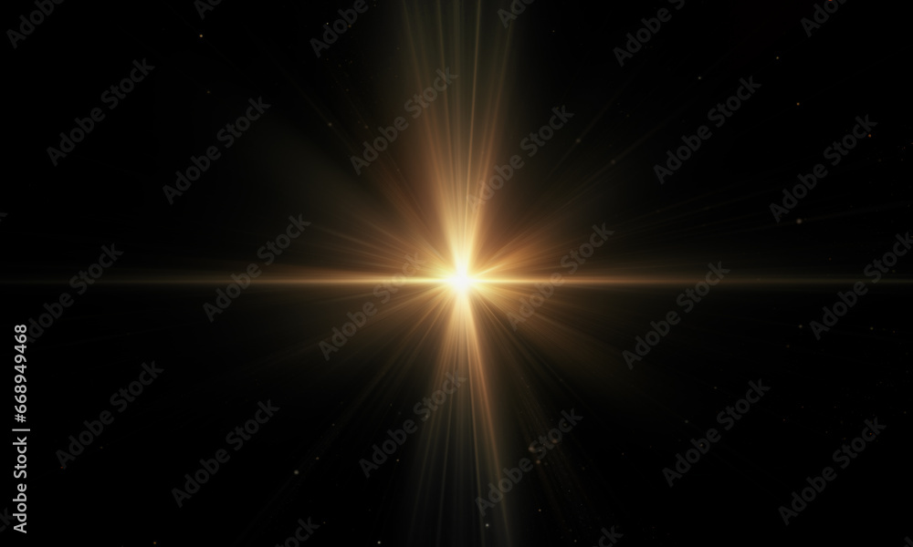 Fototapeta premium Light flare Glowing light explodes Light effect