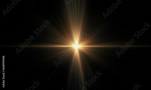 Light flare Glowing light explodes Light effect