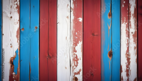 colorful blue white and red painted wood panel background style