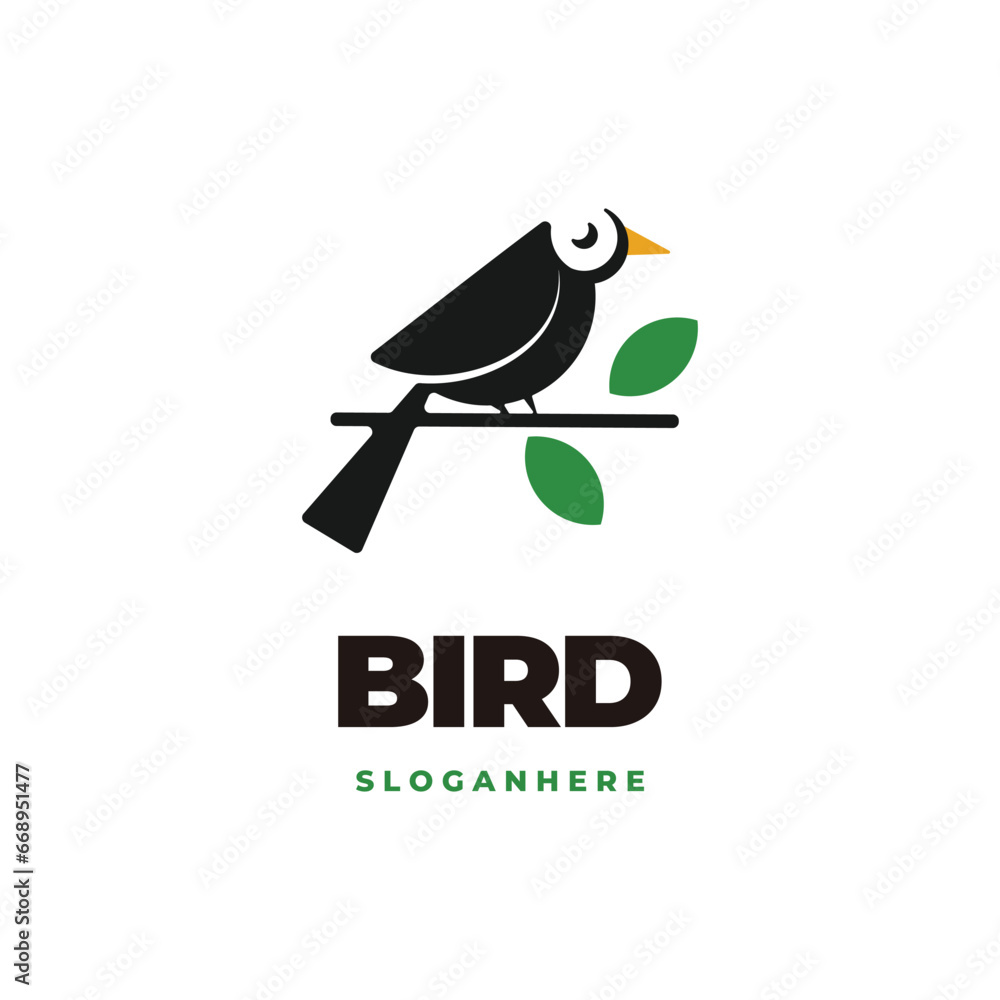 Naklejka premium modern bird logo vector