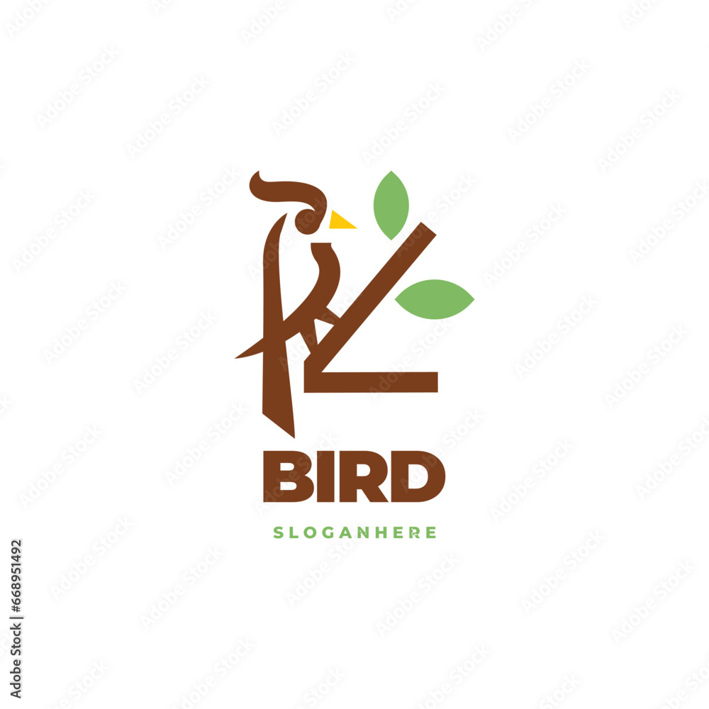 modern bird logo vector