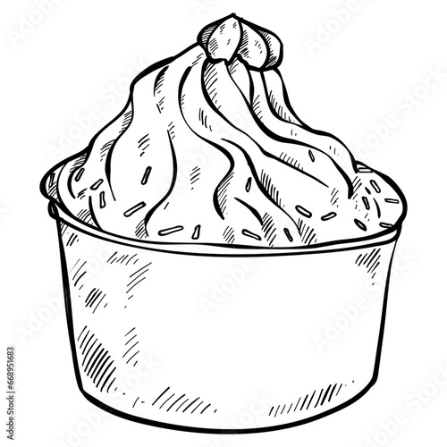 ice cream hand drawn