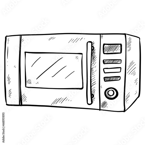 microwave household hand drawn