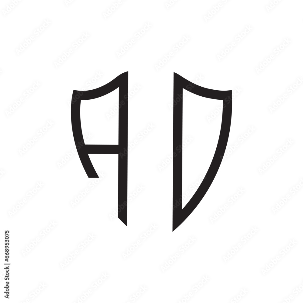 creative letter AD monogram for logo design template creative letter AD monogram for logo design template