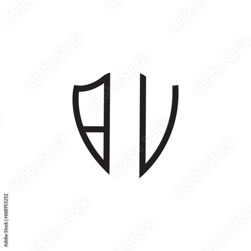 Free Download creative letter BV monogram for logo design template - GFXLoad