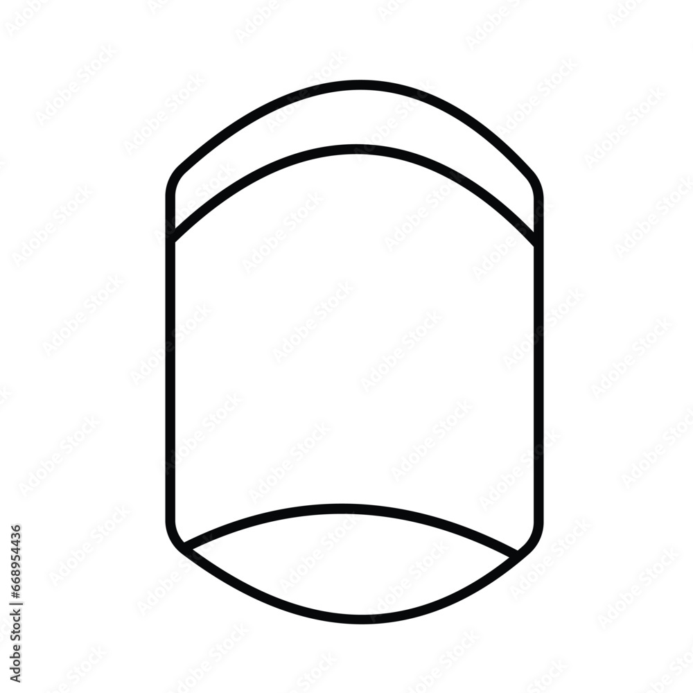 Finger nail vector icon silhouette illustration outline only isolated on square white background. Simple flat minimalist art styled drawing. Finger nail vector icon silhouette illustration outline only isolated on square white background. Simple flat minimalist art styled drawing.