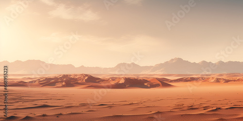 The Rocky And Desert Surface.Desert Landscape with Rocky Terrain 