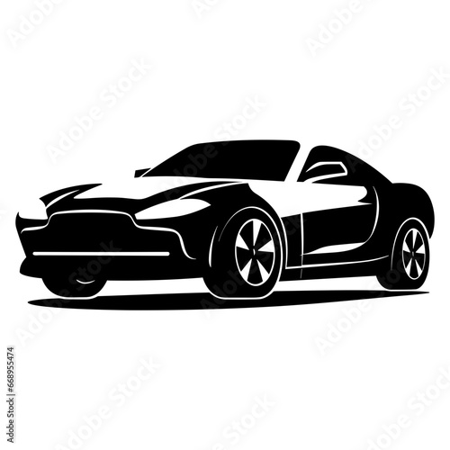 Silhouette Vector Illustration of Sport Car. This Image is Suitable for Use as a Sports Car Community Logo and Others © Sulthan Vector