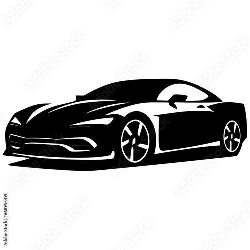 Silhouette Vector Illustration of Sport Car. This Image is Suitable for Use as a Sports Car Community Logo and Others © Sulthan Vector
