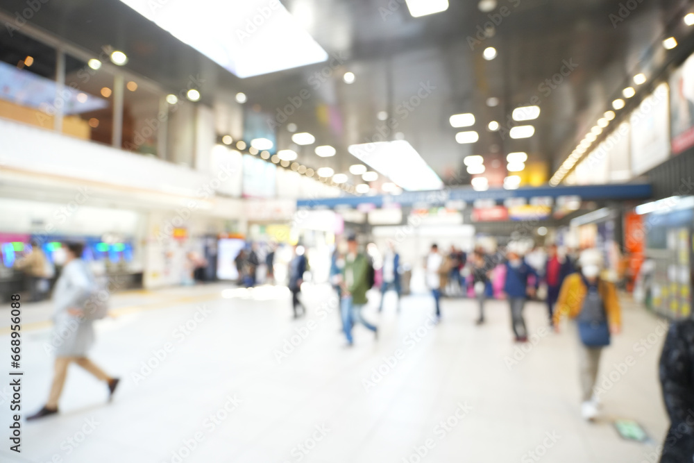 Blurred abstract background of people on subway train platform, travel concept Blurred abstract background of people on subway train platform, travel concept