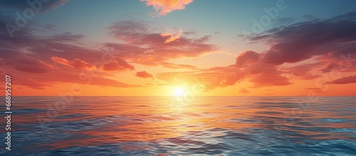 Serenity meditation and a peaceful horizon over water © AkuAku