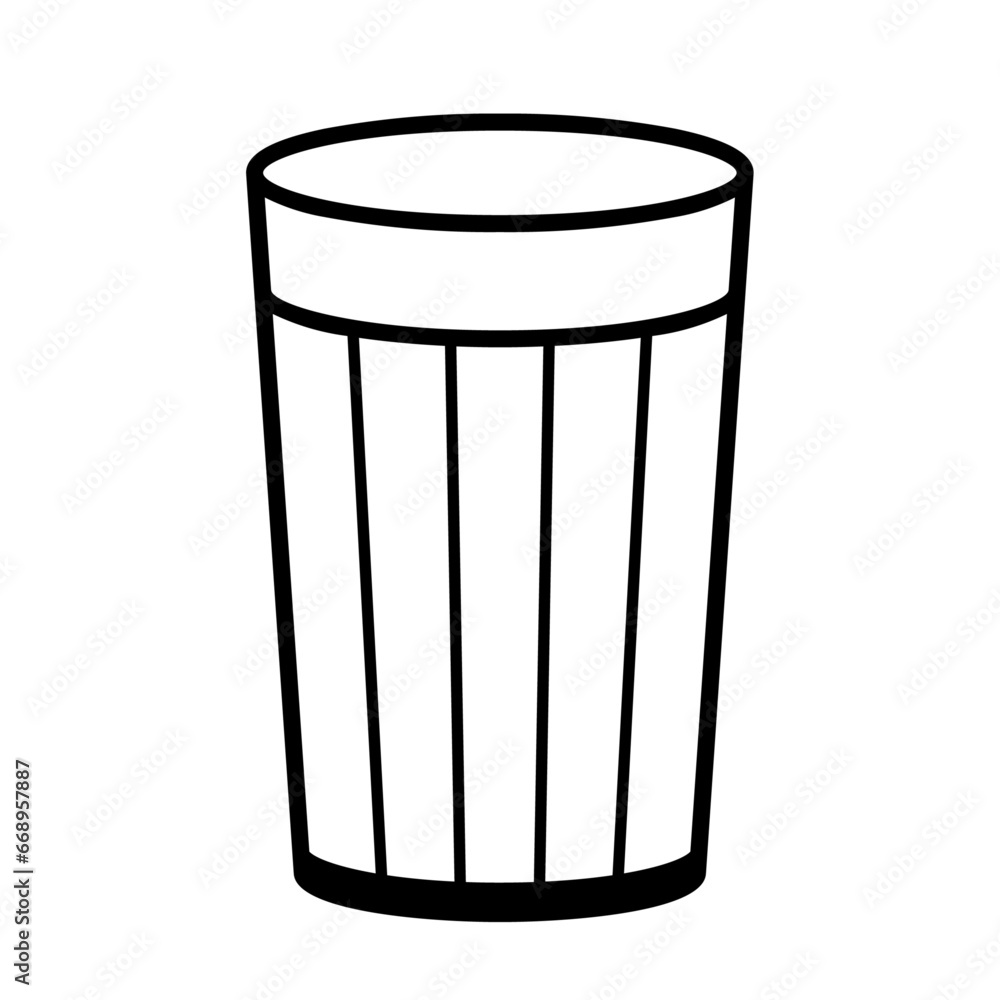A large glass symbol in the center. Isolated black symbol A large glass symbol in the center. Isolated black symbol