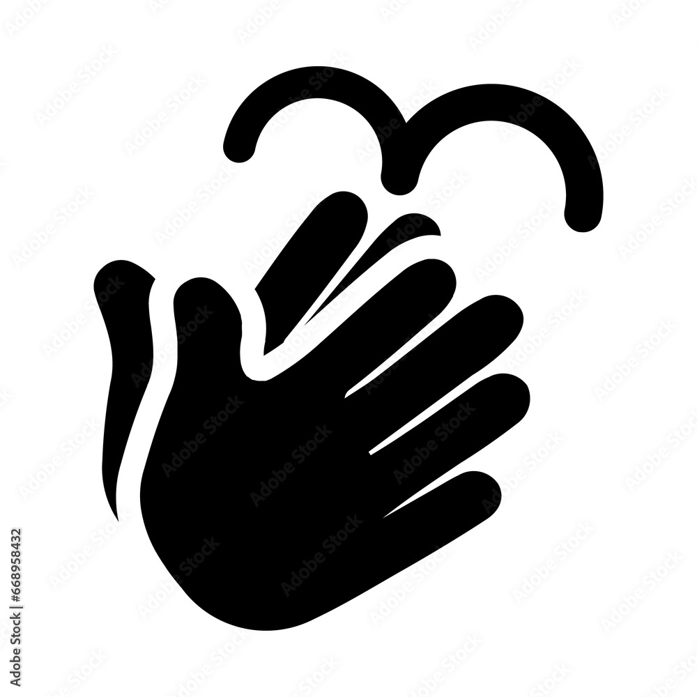 A large washing hands symbol in the center. Isolated black symbol A large washing hands symbol in the center. Isolated black symbol