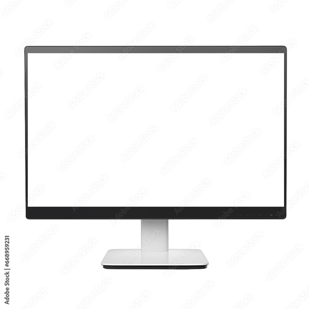 modern computer monitor with thin bezels on a white background modern computer monitor with thin bezels on a white background