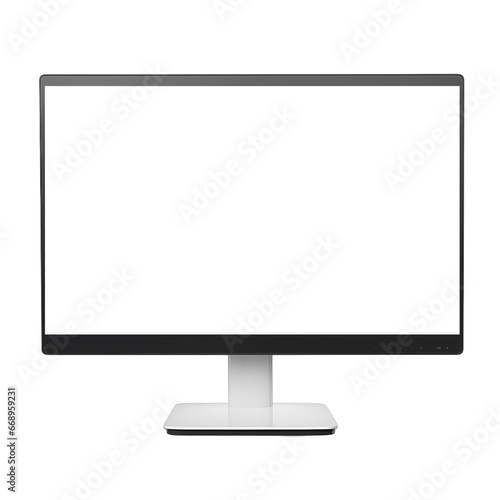 modern computer monitor with thin bezels on a white background