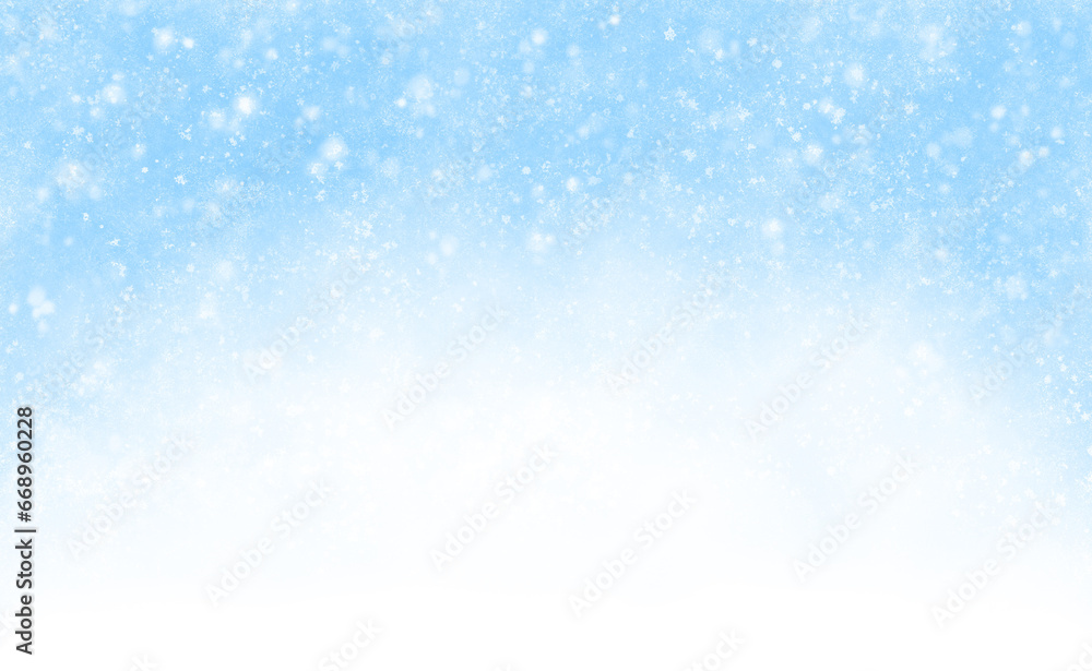 空を舞う粉雪の背景イラスト