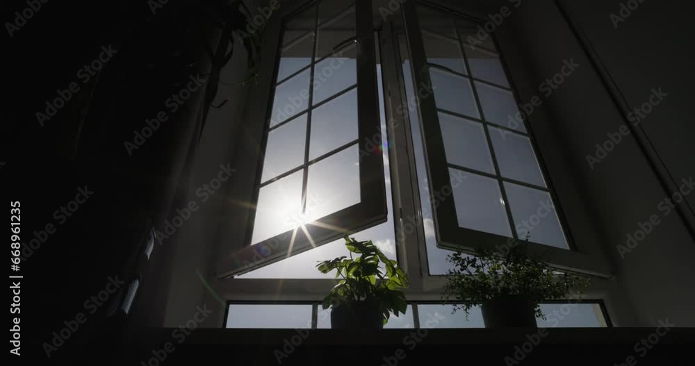 Open window sunlight. Sunshine streaming through an open window. Slow motion. Cinematic video of open window on sunny day. Clean, fresh air and unwind instantly. Home sweet home. Apartments Open window sunlight. Sunshine streaming through an open window. Slow motion. Cinematic video of open window on sunny day. Clean, fresh air and unwind instantly. Home sweet home. Apartments