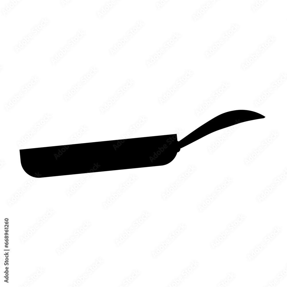 Obraz premium A large pan symbol in the center. Isolated black symbol
