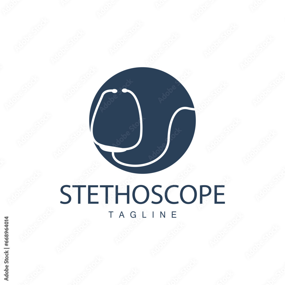 Stethoscope Logo, Health Doctor Design Simple Line Vector Symbol Illustration Stethoscope Logo, Health Doctor Design Simple Line Vector Symbol Illustration