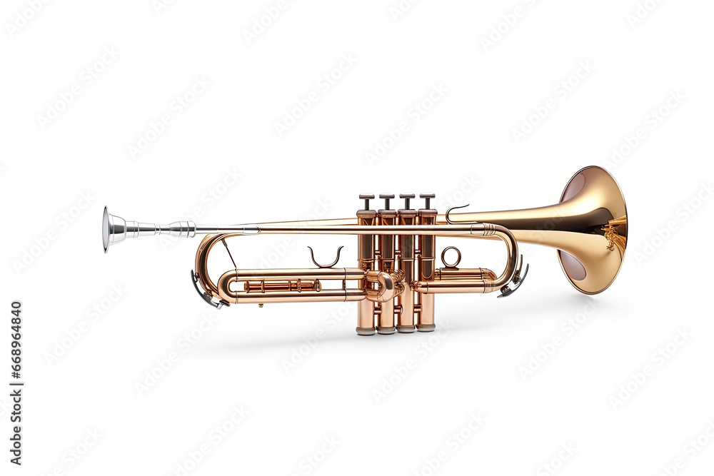 Obraz premium trumpet isolated on a white background