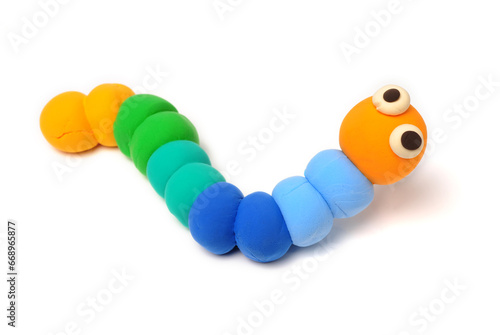 caterpillar. plasticine